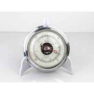 Vintage Airguide Instruments Barometer Chrome Porthole Nautical Weather Station